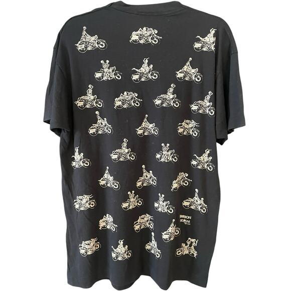 Vintage 90s Fashion Victim Skeleton Biker Sex 1990 NSFW Single Stitch Shirt XL - Picture 2 of 4